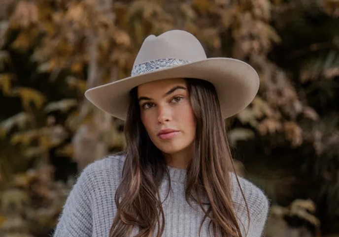 woman in Fall Felt Hat by Peter Grimm