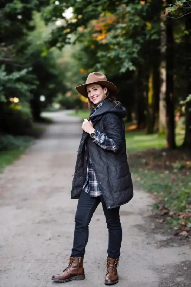 Wool felt hat and winter outfit idea for women@1.4x Wool felt hat and winter outfit idea for women@1.4x